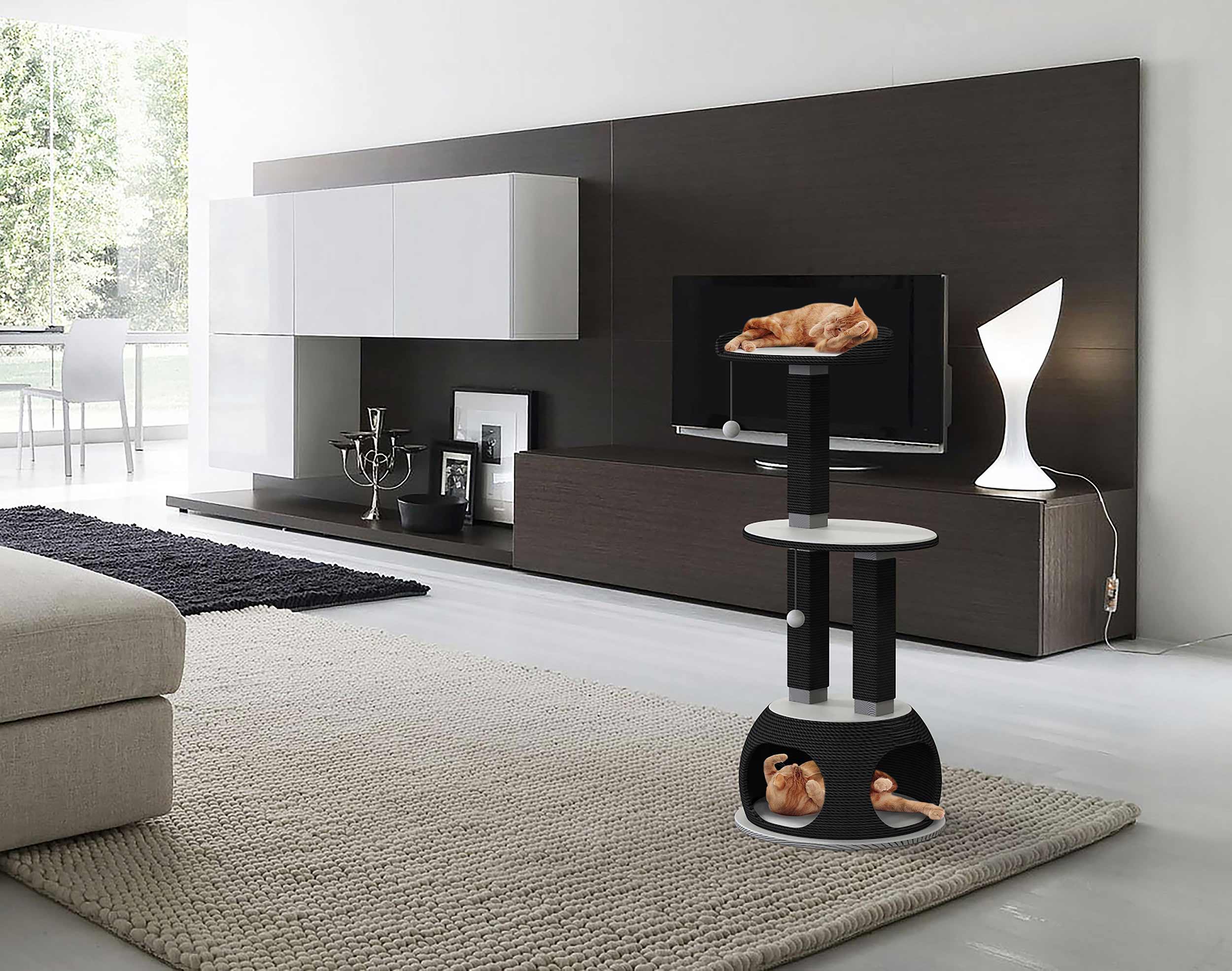 Freelance product designer Eefje Sandmann designed cat trees