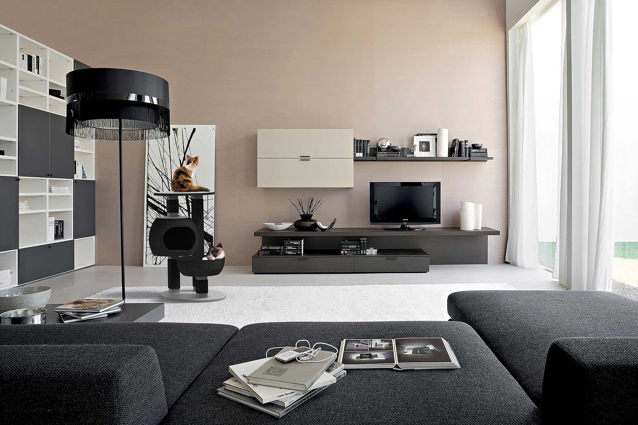 Freelance product designer Eefje Sandmann designed cat trees