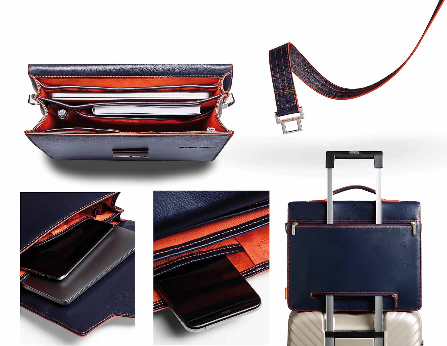 Freelance designer Eefje Sandmann Laptop bag design for Evan Red